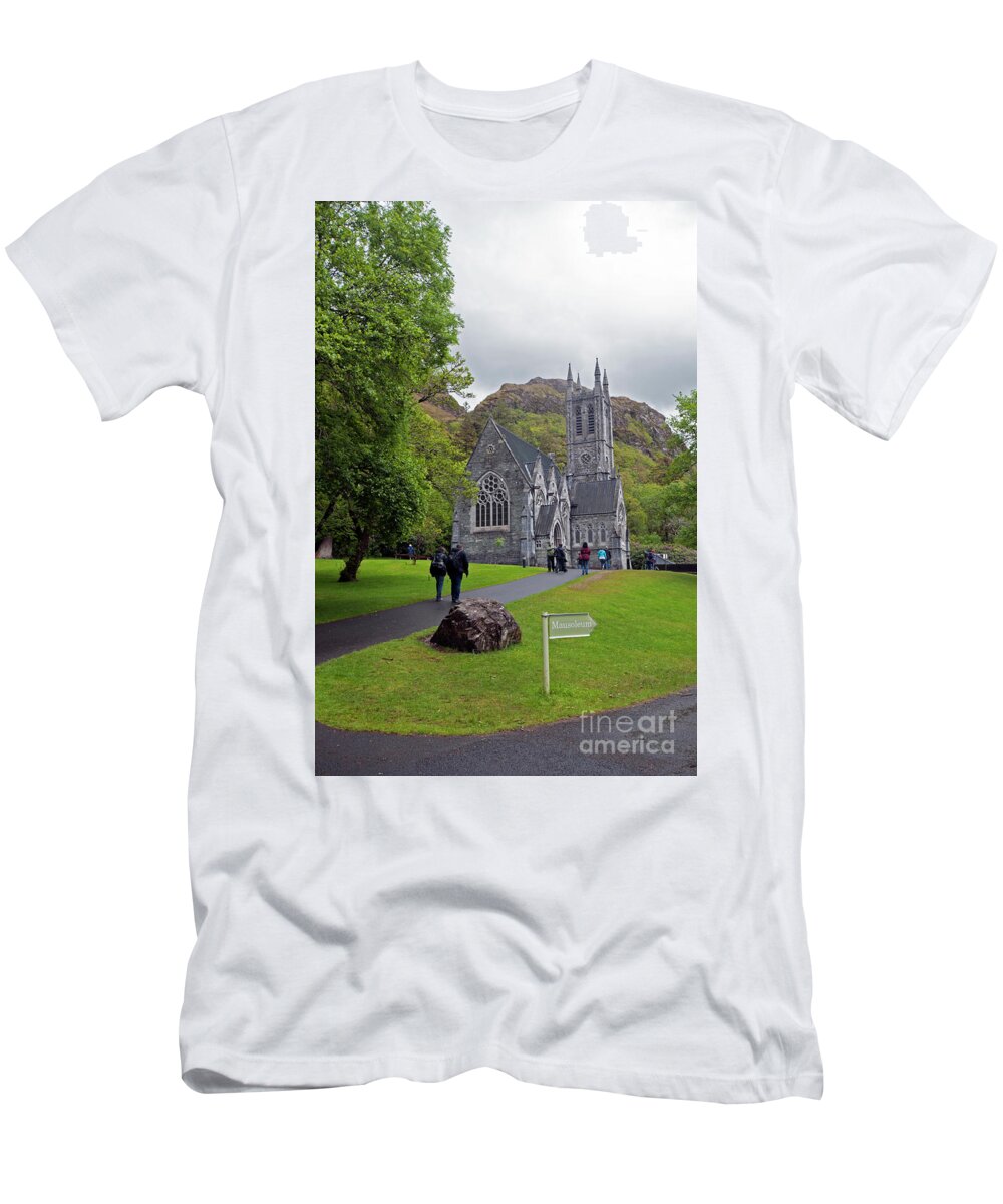 Kylemore Abby Church T-Shirt featuring the photograph Kylemore Abby church by Cindy Murphy