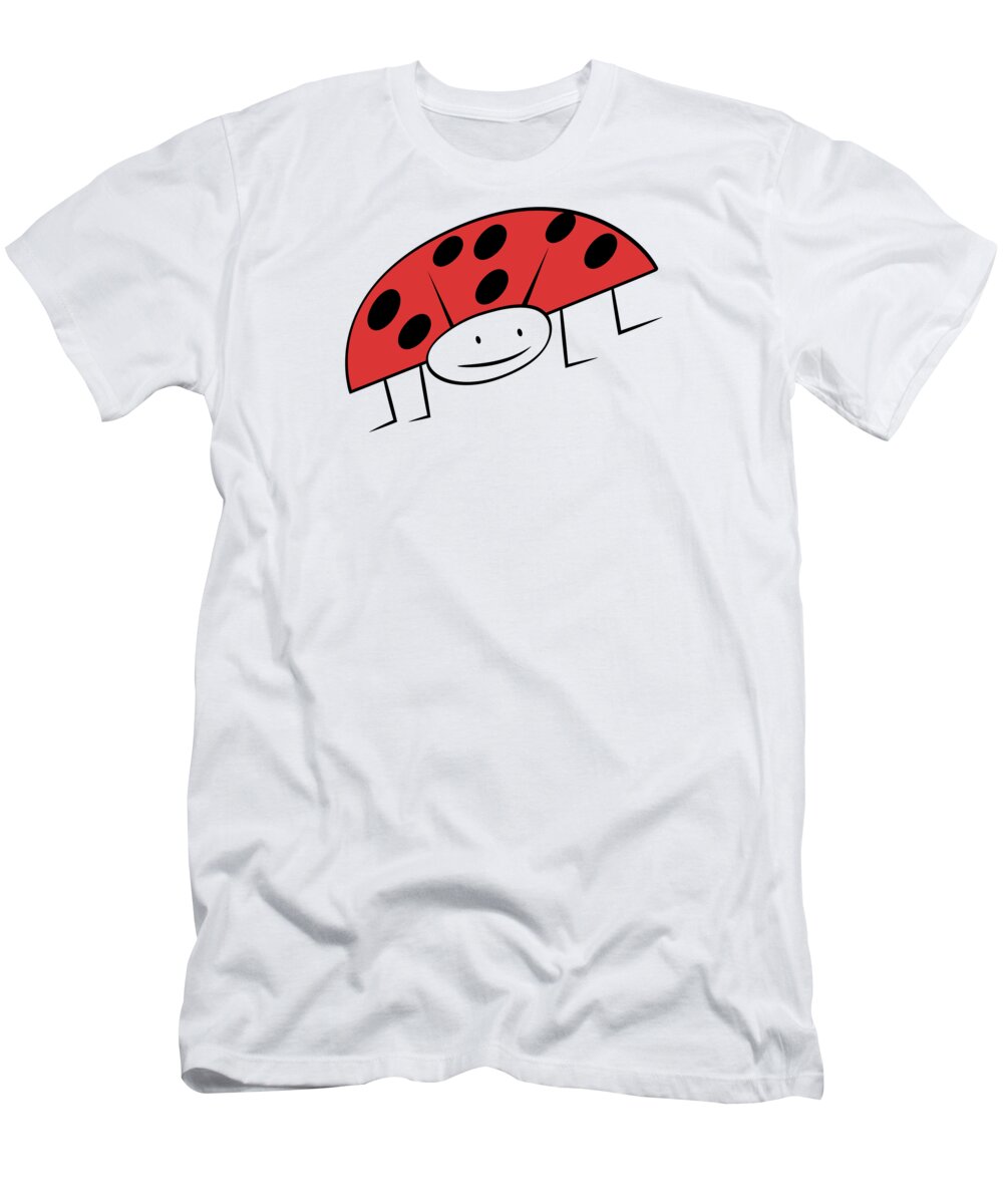 Lady Bug T-Shirt featuring the drawing Lady bug by Michal Boubin