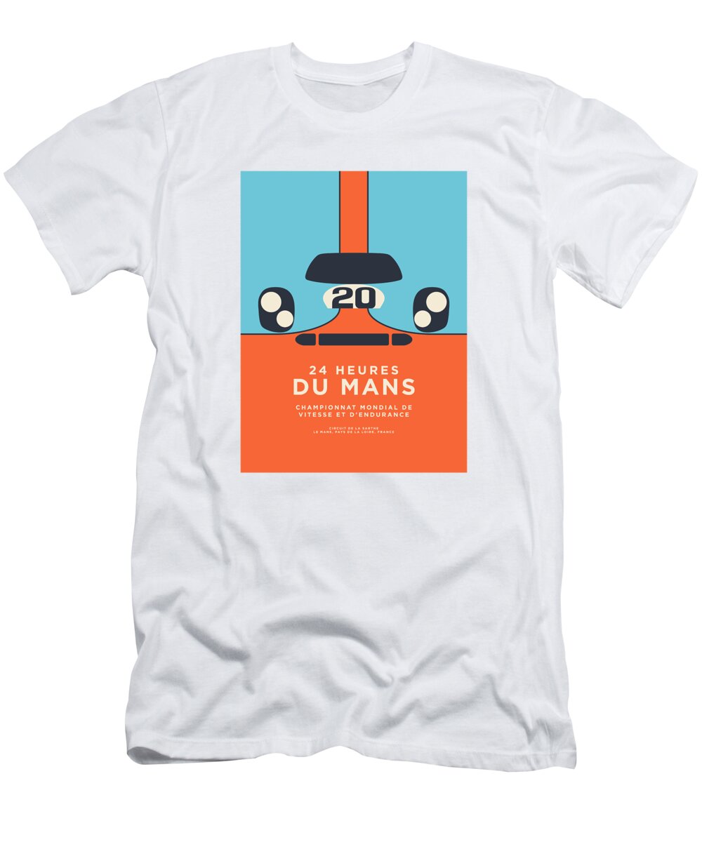 Le Mans T-Shirt featuring the digital art Le Mans Minimal B by Organic Synthesis