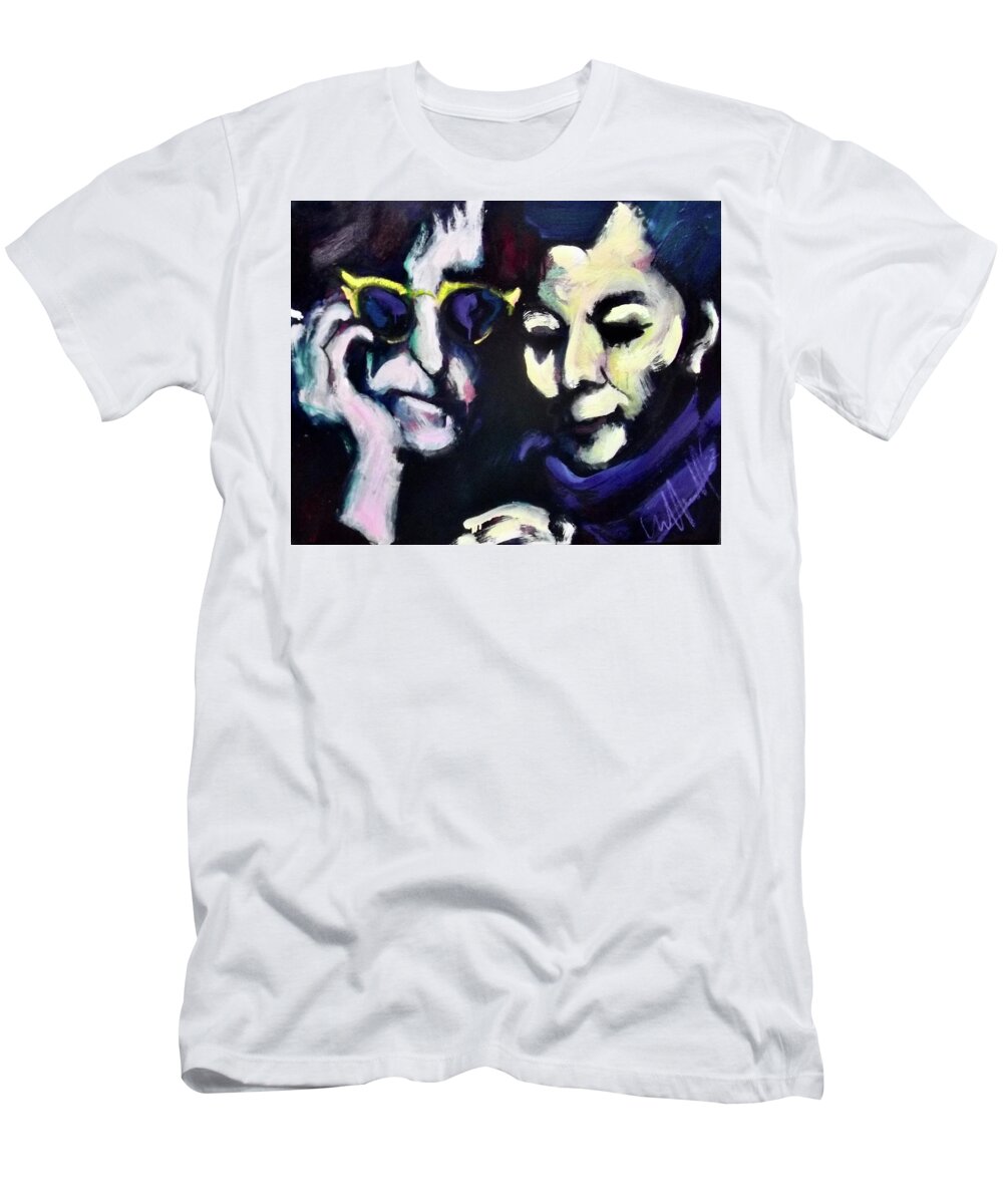 Painting T-Shirt featuring the painting Lennon Ono by Les Leffingwell