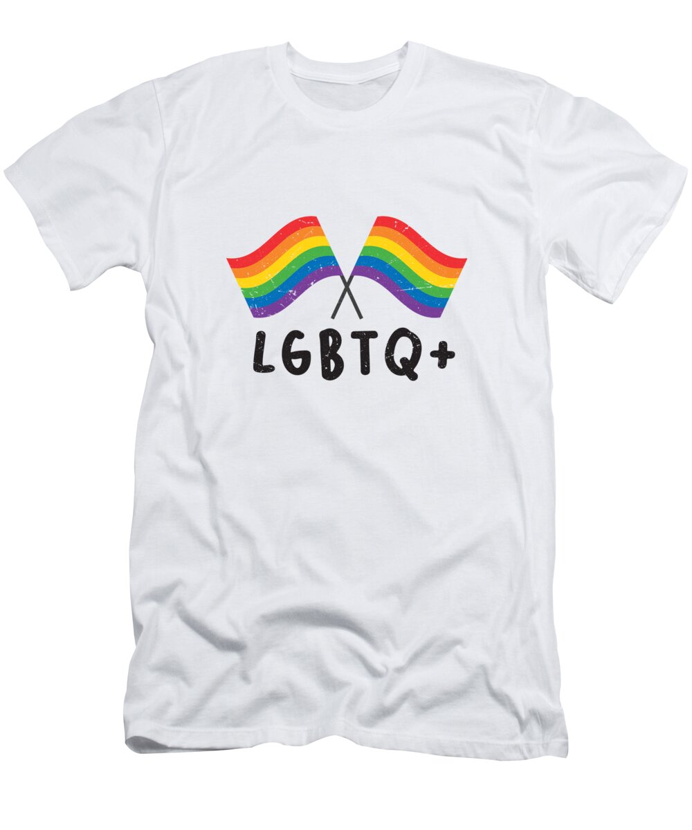 LGBTQ Rainbow Flags T-Shirt by - Pixels