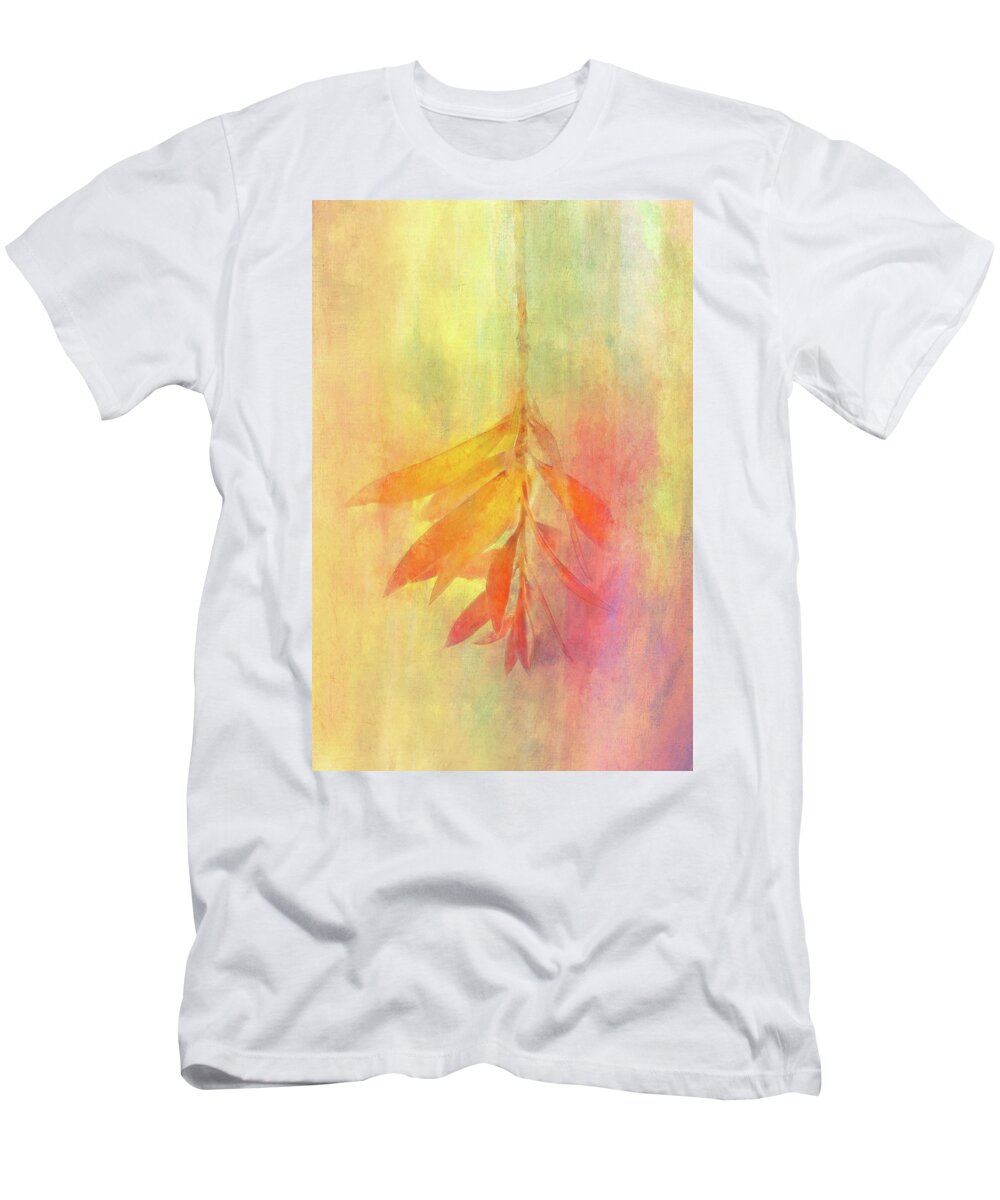 Photography T-Shirt featuring the digital art Light Dancing Leaves by Terry Davis