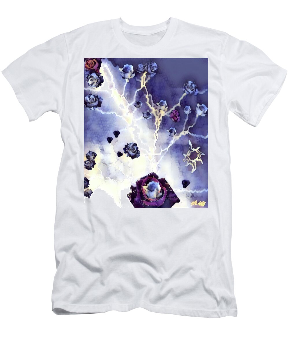  T-Shirt featuring the digital art Lightning Tangent by Christina Knight