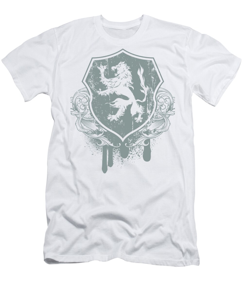 Military T-Shirt featuring the digital art Lion Morale by Jacob Zelazny