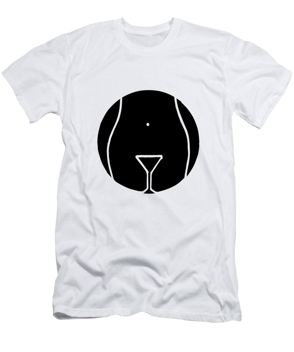 Liquor T-Shirt featuring the digital art Liquor Pictogram Adult Humor by Toms Tee Store