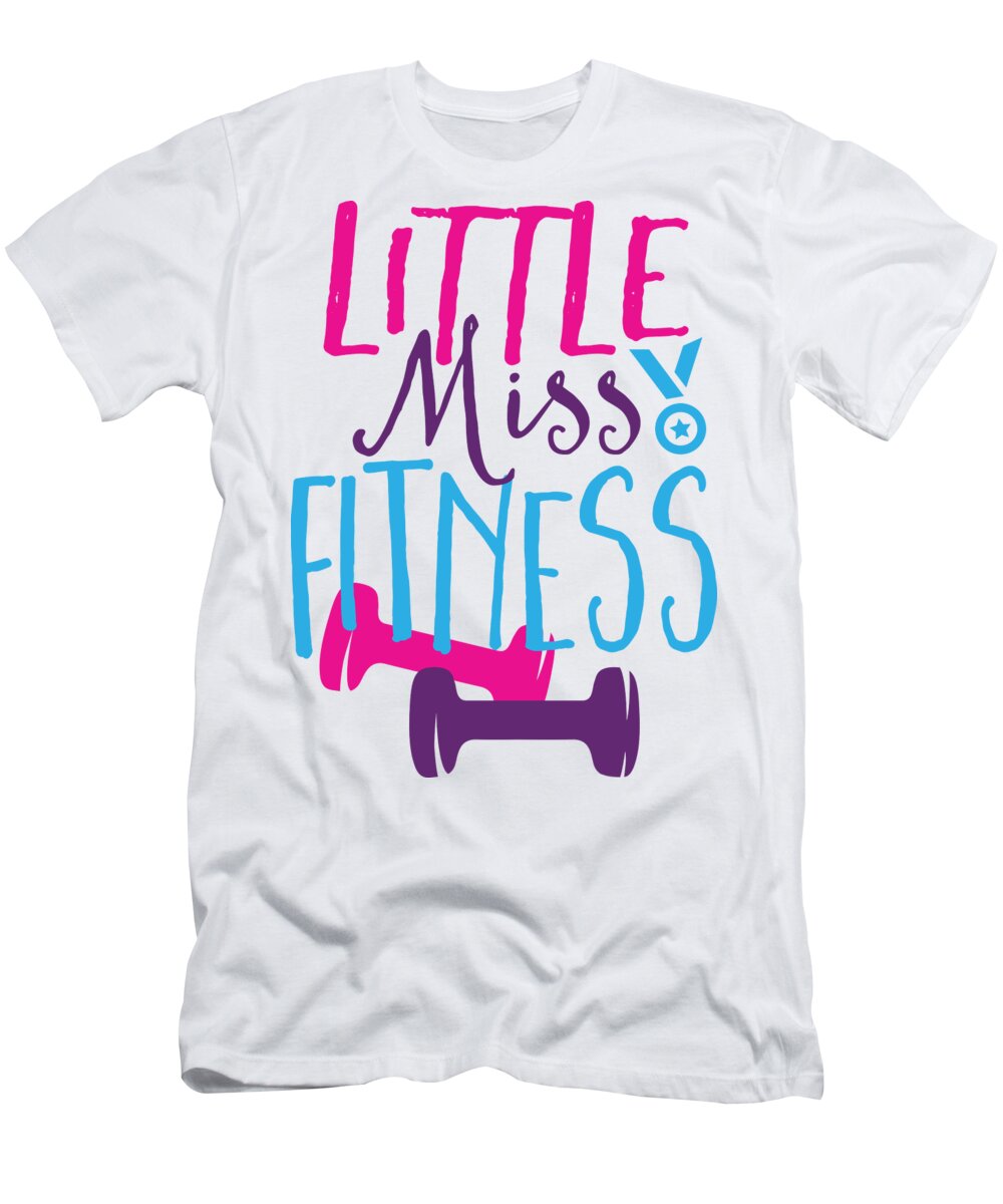 Peer Faktisk historisk Little Miss Fitness Gift Women Gym Lover Gag T-Shirt by Funny Gift Ideas -  Pixels