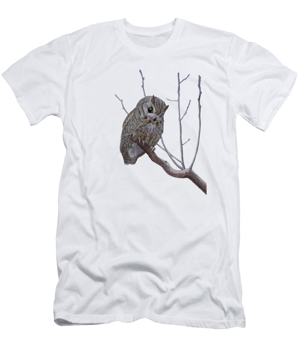Owl T-Shirt featuring the digital art Little Owl by Madame Memento