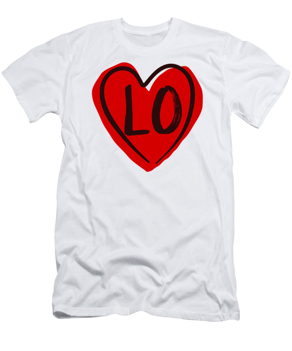 Valentines Day T-Shirt featuring the digital art LO Valentines Day by Jacob Zelazny