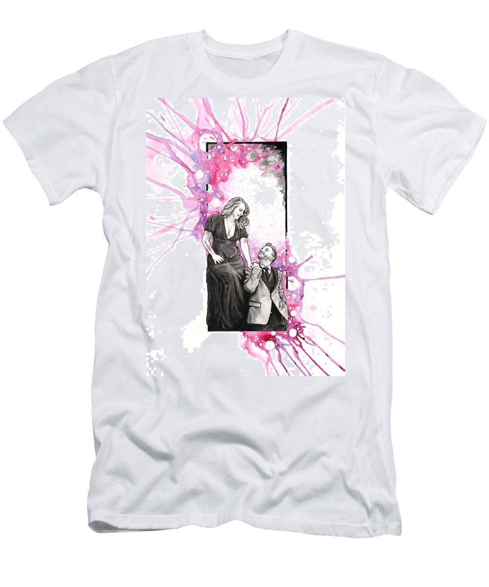 Love T-Shirt featuring the painting Love and Raige by Tiffany DiGiacomo