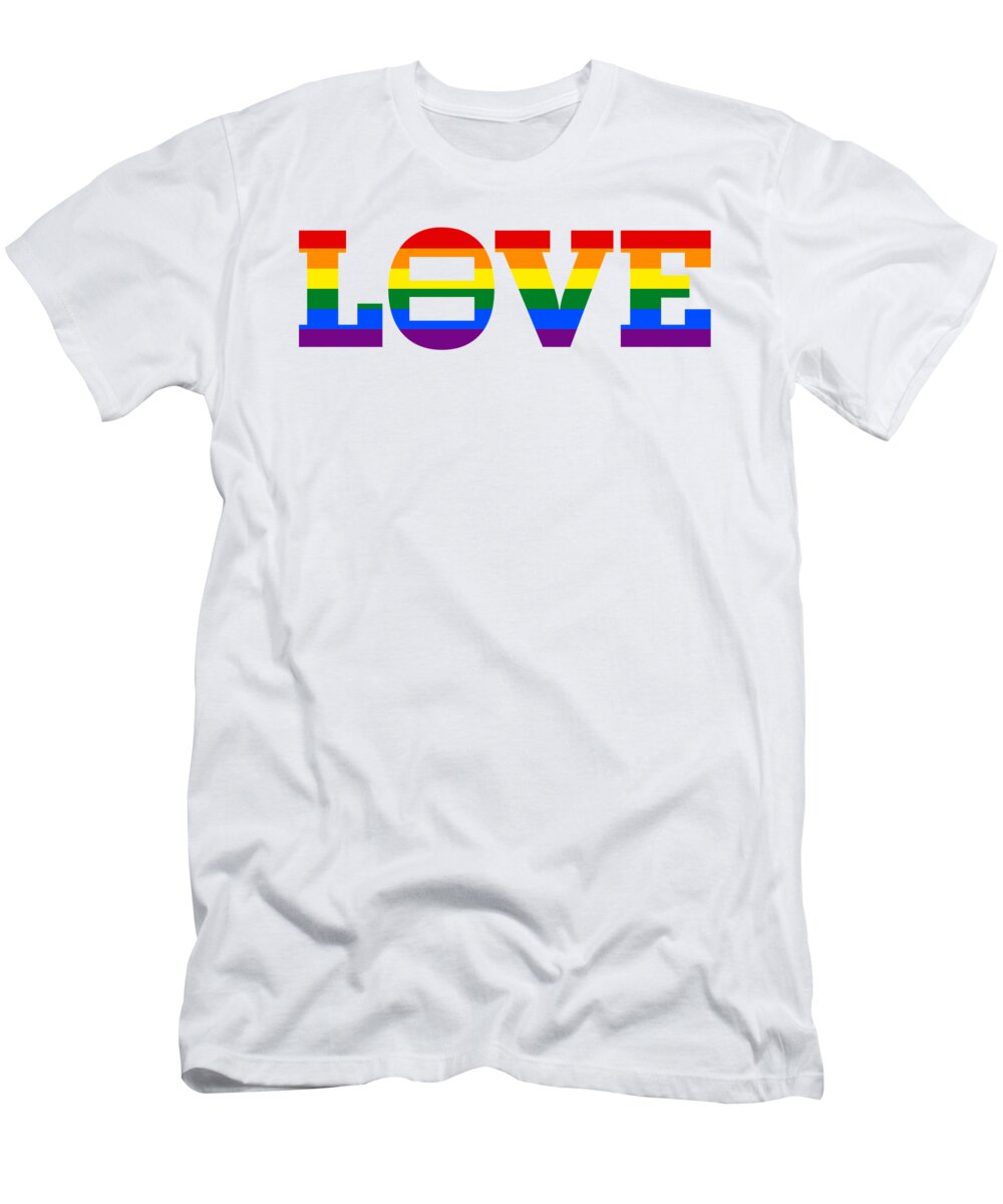 Glbt T-Shirt featuring the digital art Love LGBT or Love GLBT by Jacob Zelazny