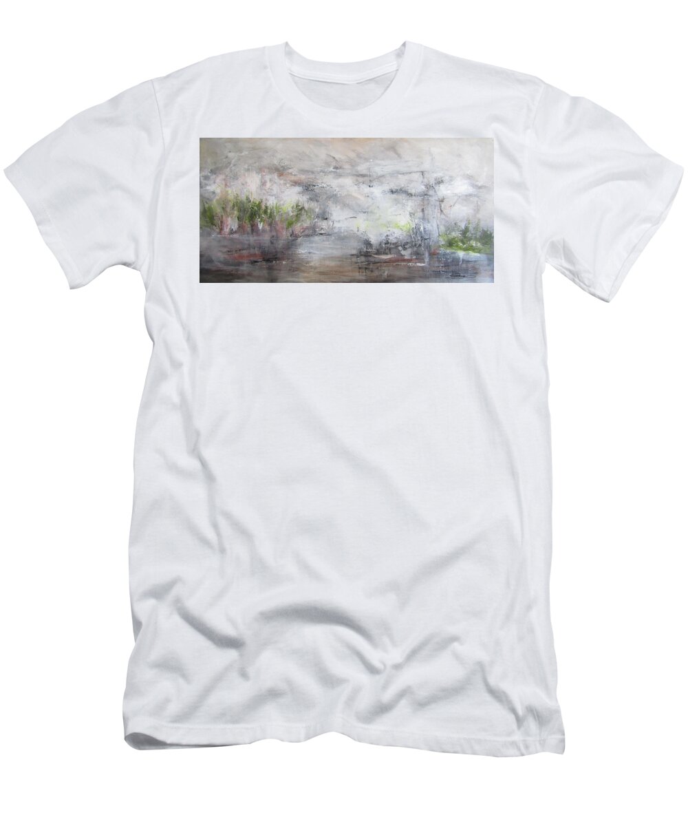Abstract T-Shirt featuring the painting Low Country by Roberta Rotunda