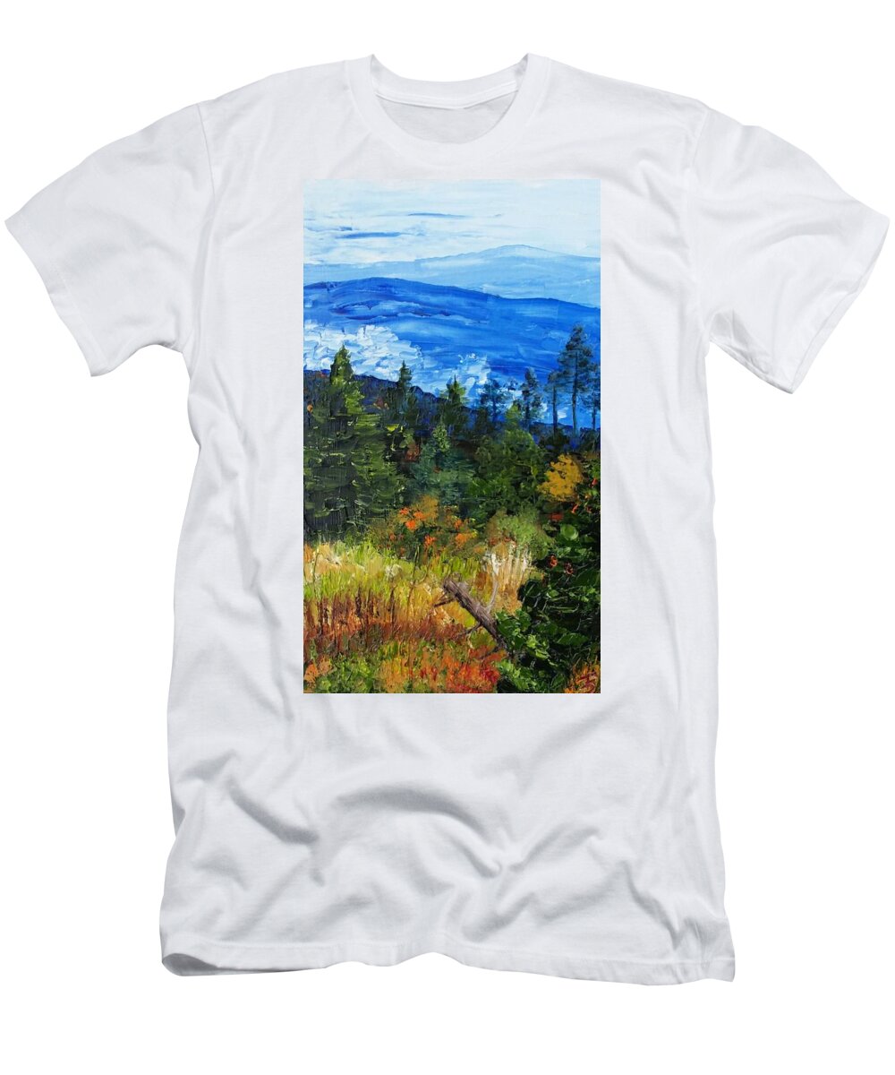 Clouds T-Shirt featuring the painting Low Hanging Clouds by Joanne Stowell