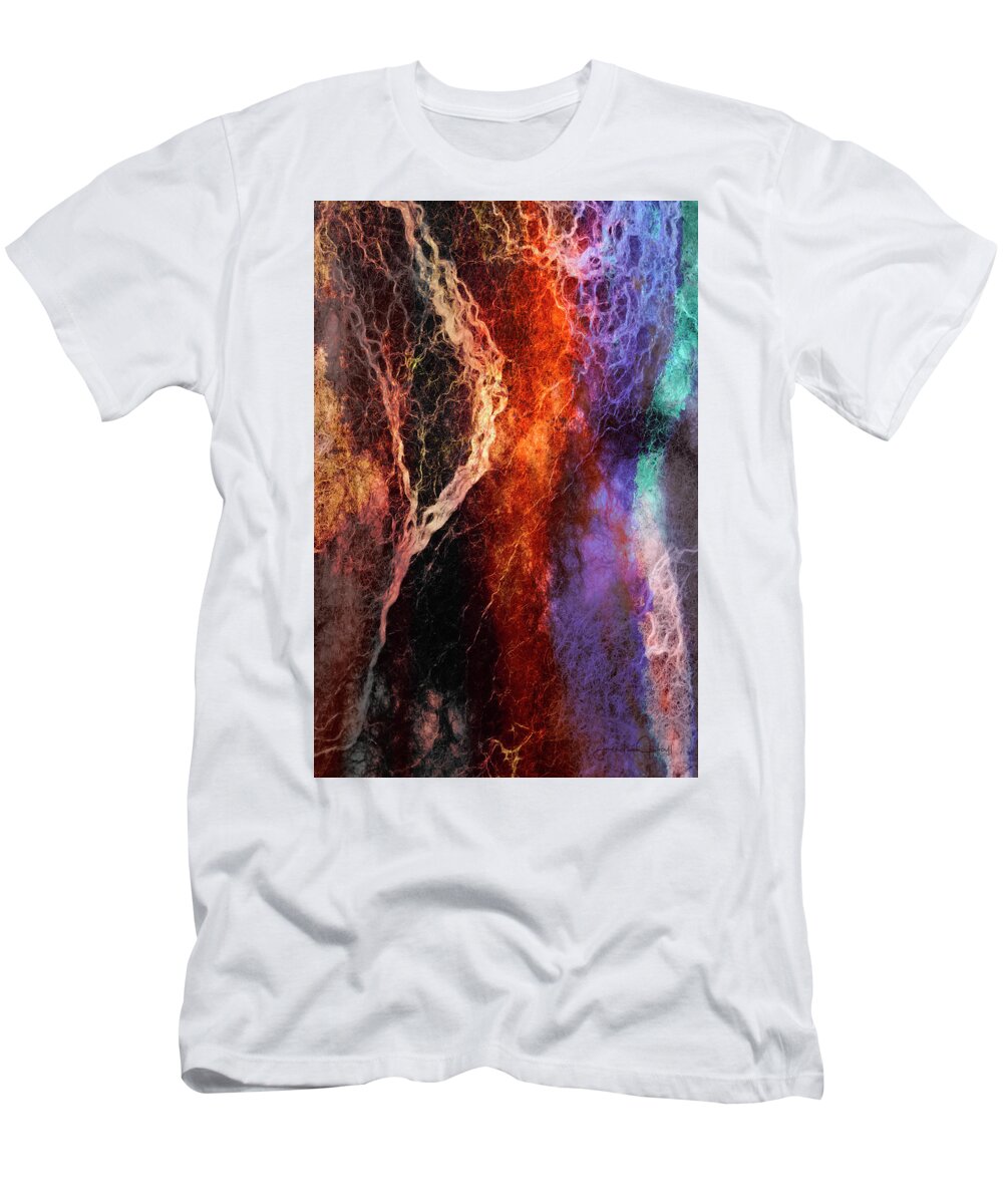 Abstract T-Shirt featuring the digital art Luminescence by Linda Lee Hall