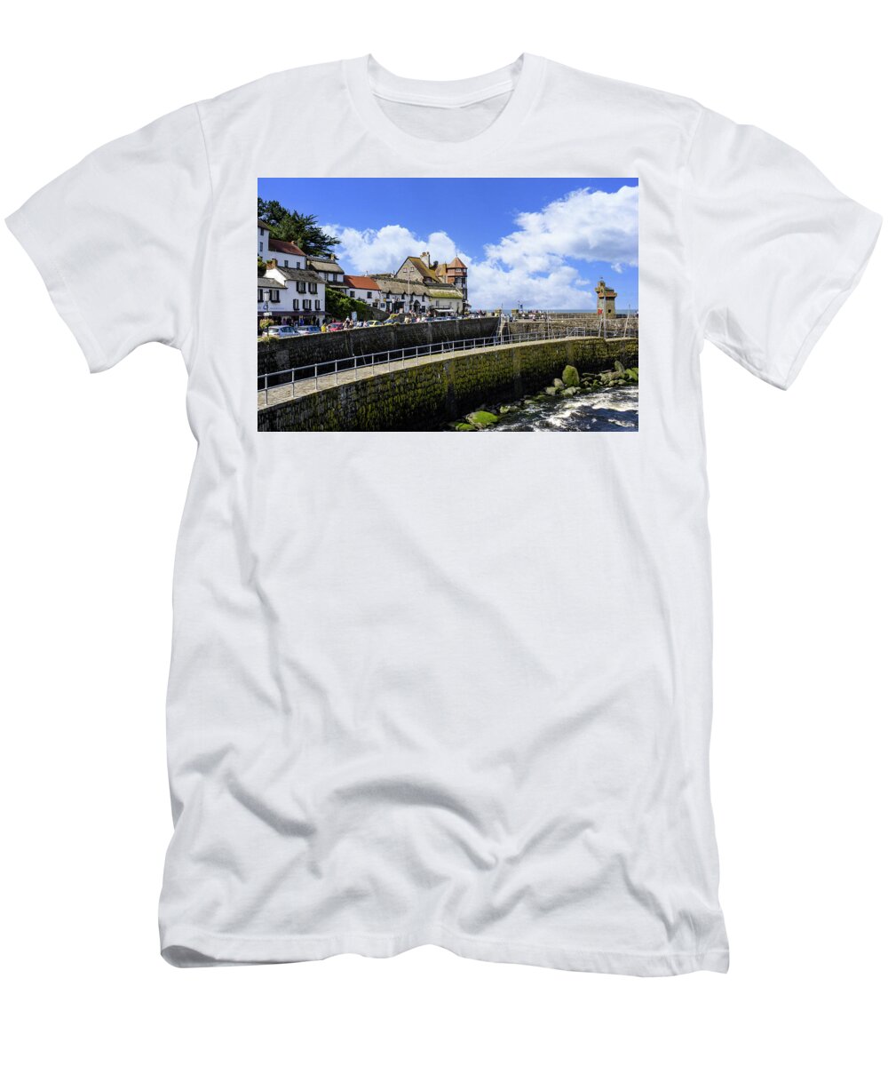 Britain T-Shirt featuring the photograph Lynmouth coastal town, Devon, UK by Chris Smith