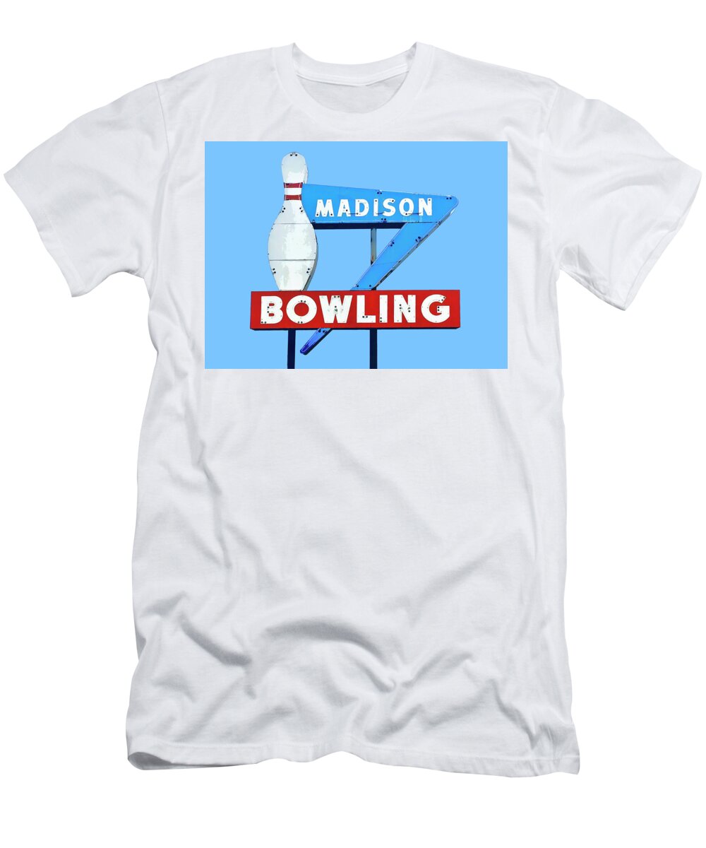 Madison T-Shirt featuring the photograph Madison Bowling by Dominic Piperata