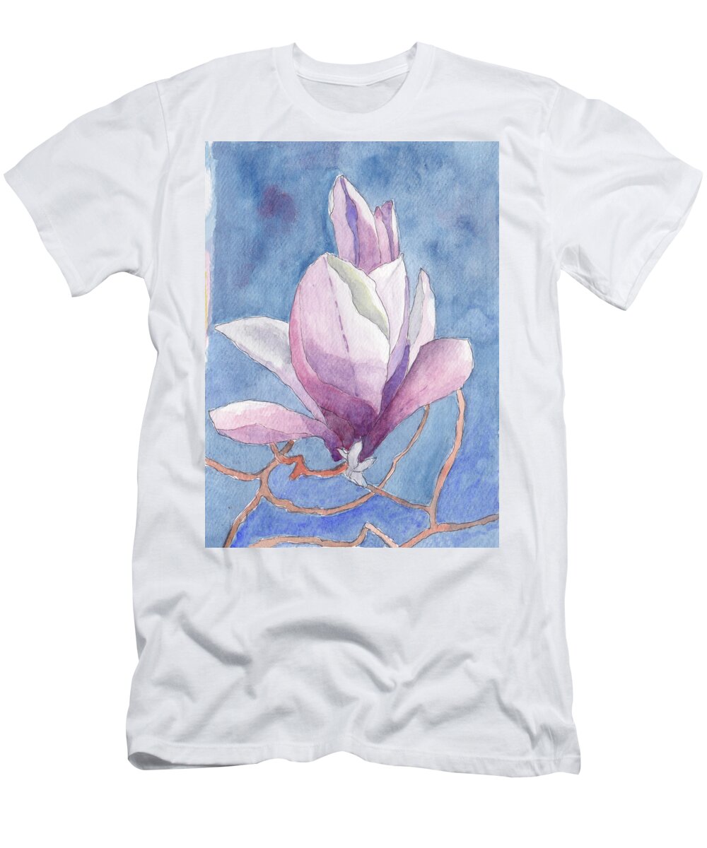 Trees In Spring T-Shirt featuring the painting Magnolia by Anne Katzeff