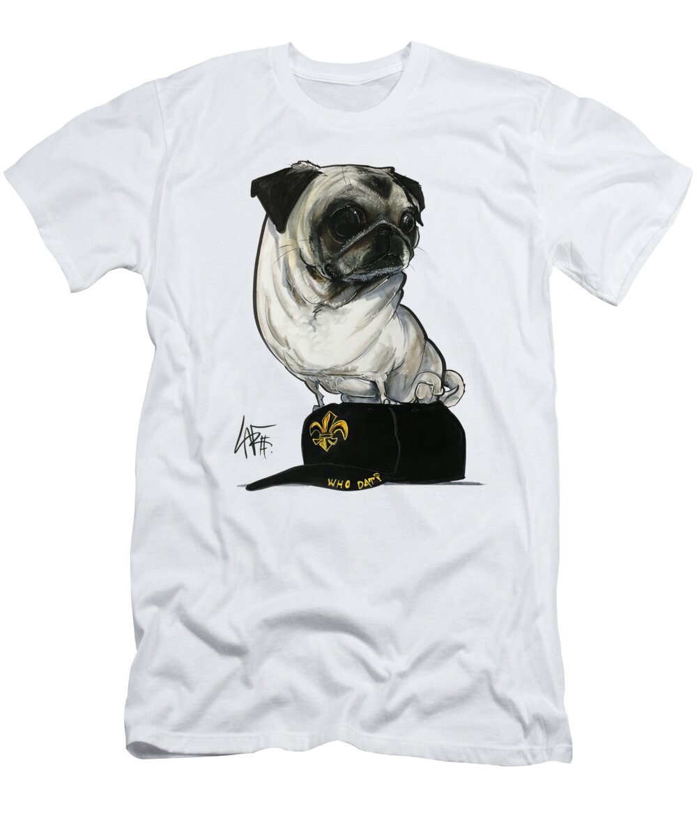 Maillet T-Shirt featuring the drawing Maillet 4211 by Canine Caricatures By John LaFree