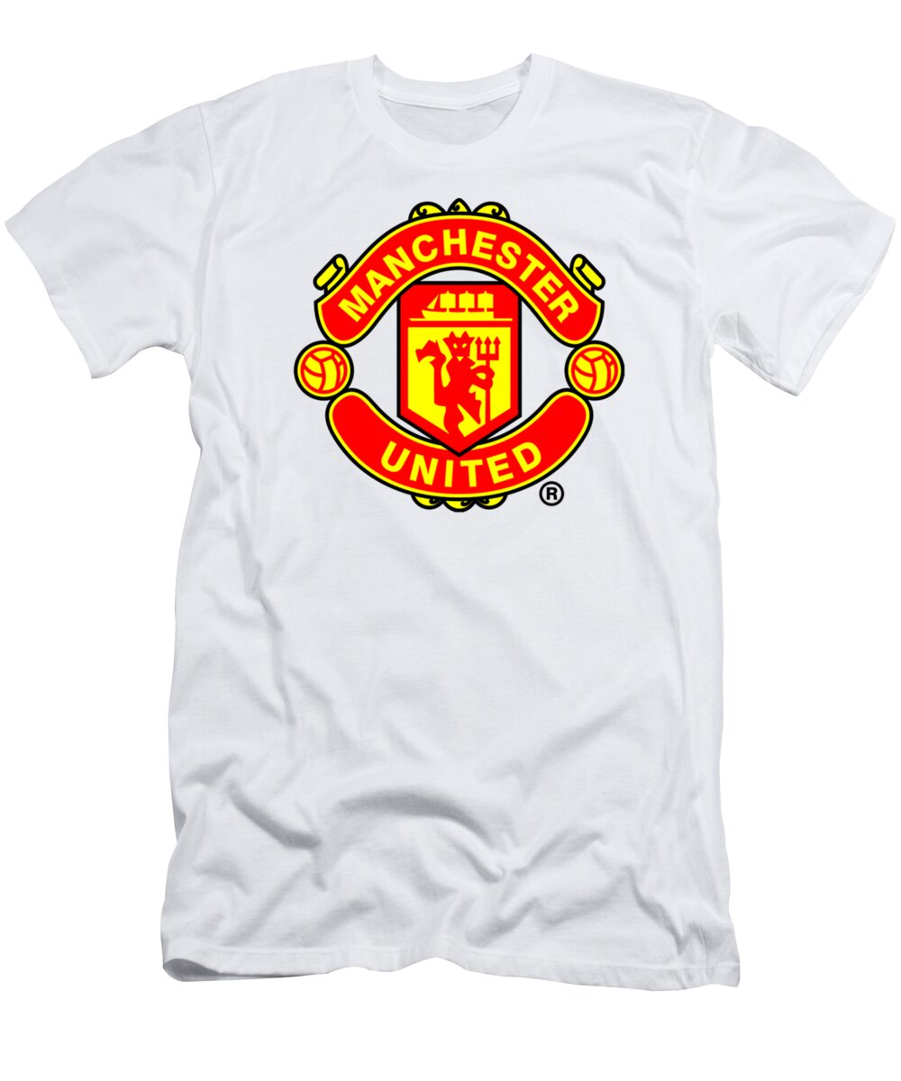 Football T-Shirt featuring the drawing Manchester United FC by Paul Dabs