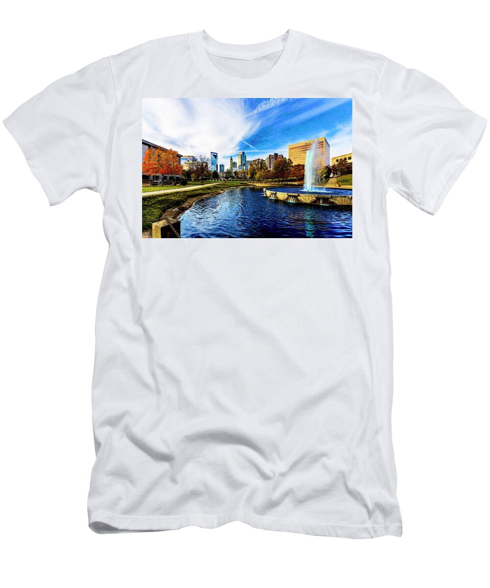Marshall Park T-Shirt featuring the digital art Marshall Park Vintage by SnapHappy Photos