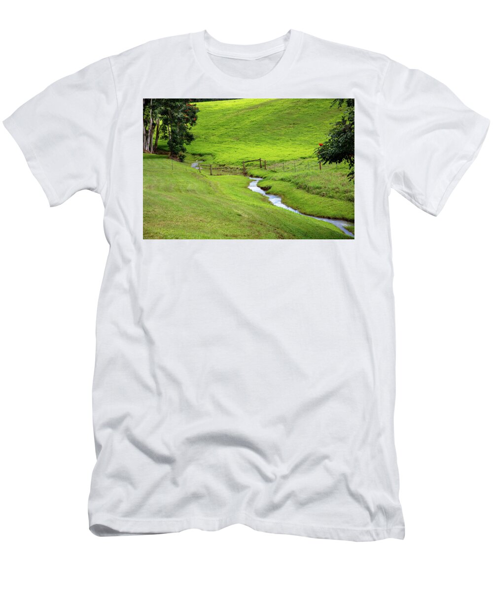 Kauai T-Shirt featuring the photograph Meandering by Tony Spencer
