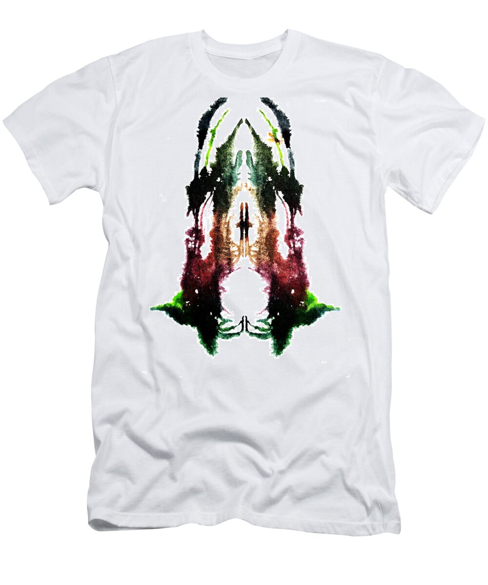 Abstract T-Shirt featuring the painting Micro Universe by Stephenie Zagorski