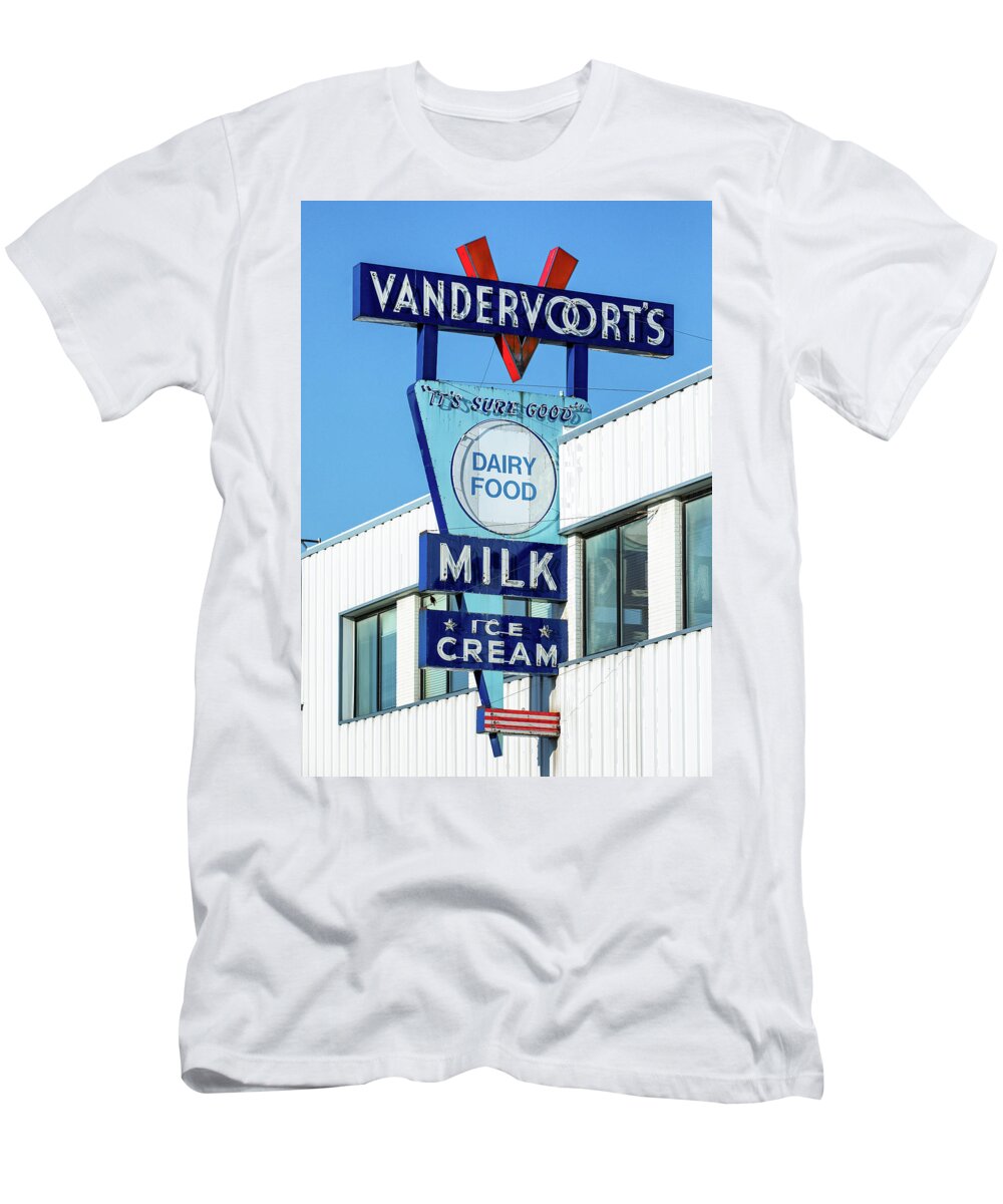 Fort Worth T-Shirt featuring the photograph Milk and Ice Cream - Vandervoort Fort Worth by Stephen Stookey
