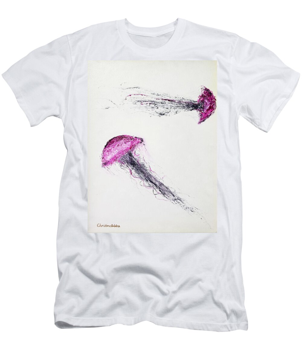 Abstract T-Shirt featuring the painting Misdirection by Christine Bolden