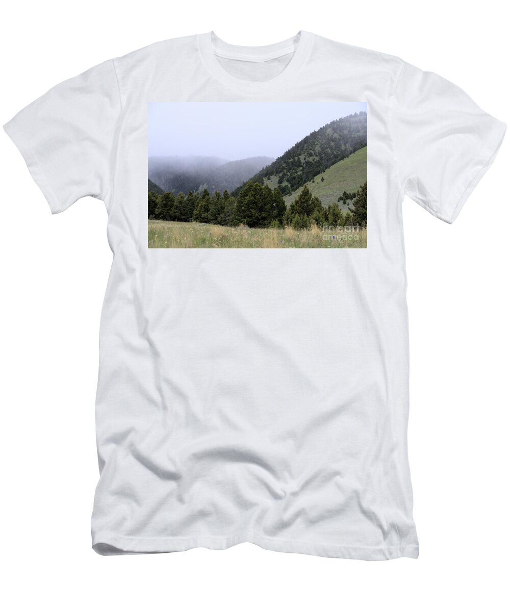 Scenic T-Shirt featuring the photograph Mist in the Mountains by Kae Cheatham