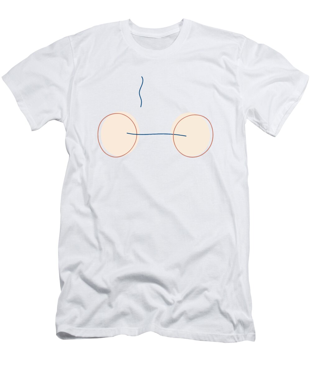 Modern T-Shirt featuring the digital art Modern Lines Harry Potter Glasses Abstract by Ink Well