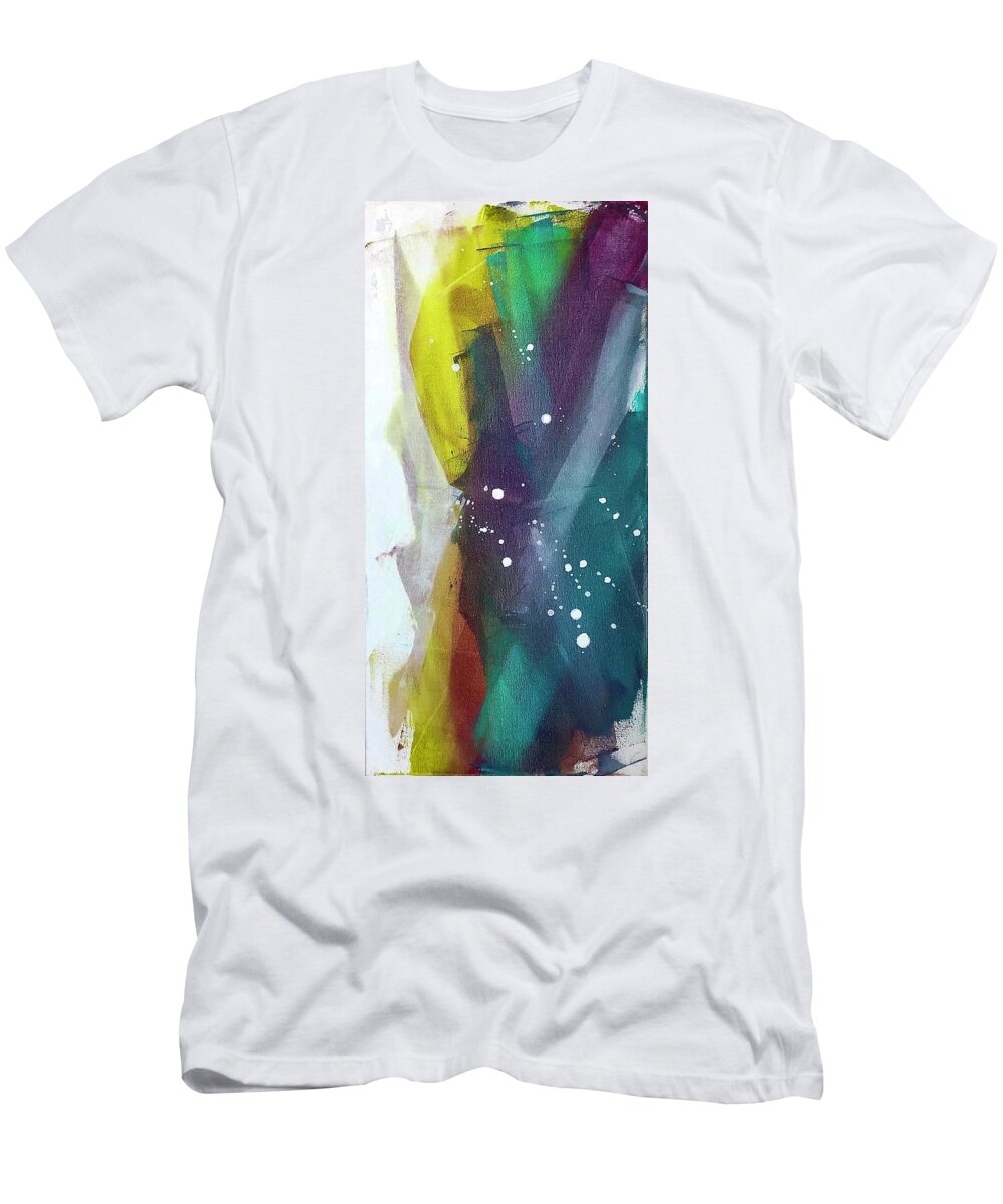 Modern Art T-Shirt featuring the painting Modern plaid II by Eric Fischer