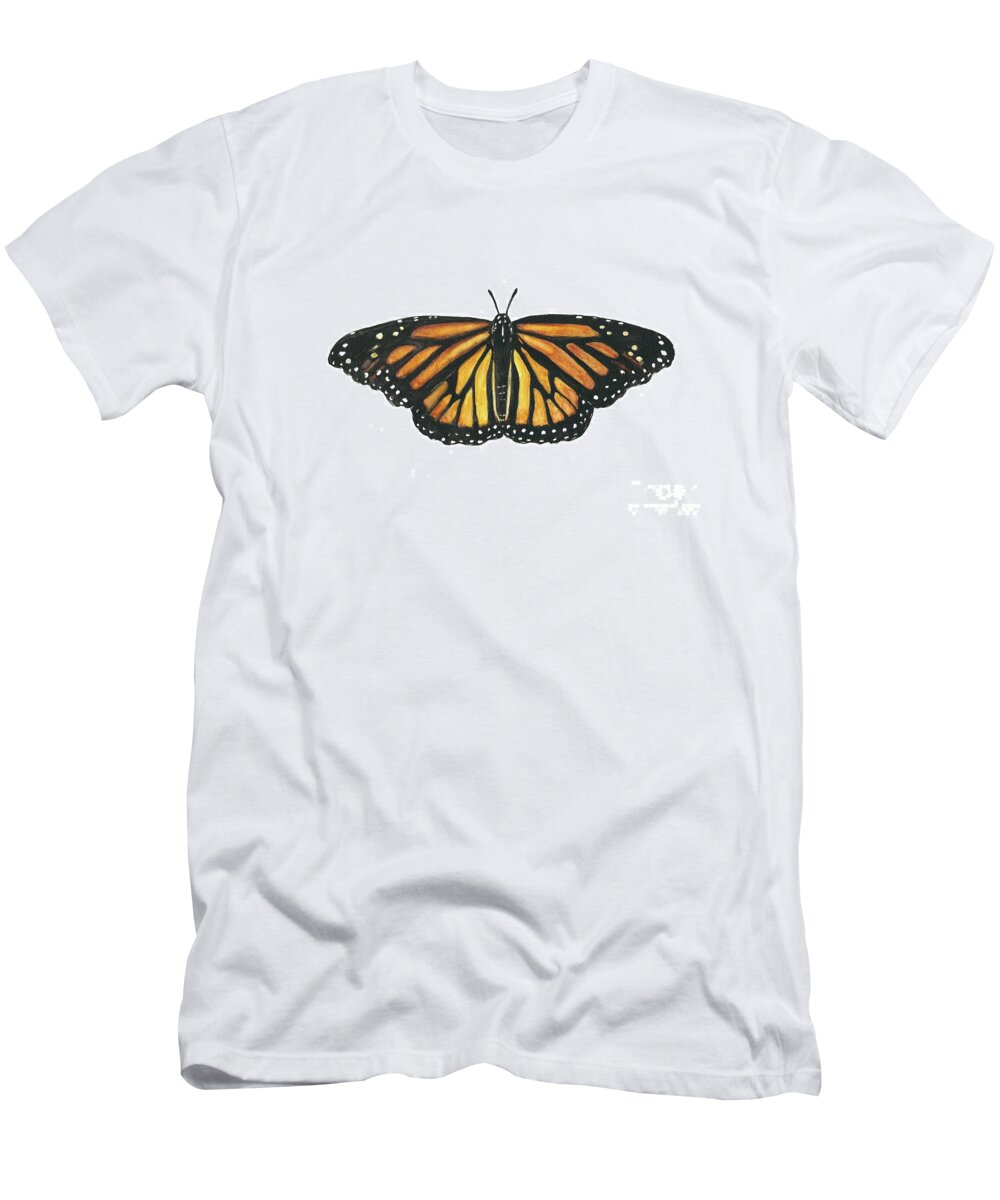 Monarch T-Shirt featuring the painting Monarch Butterfly by Pamela Schwartz