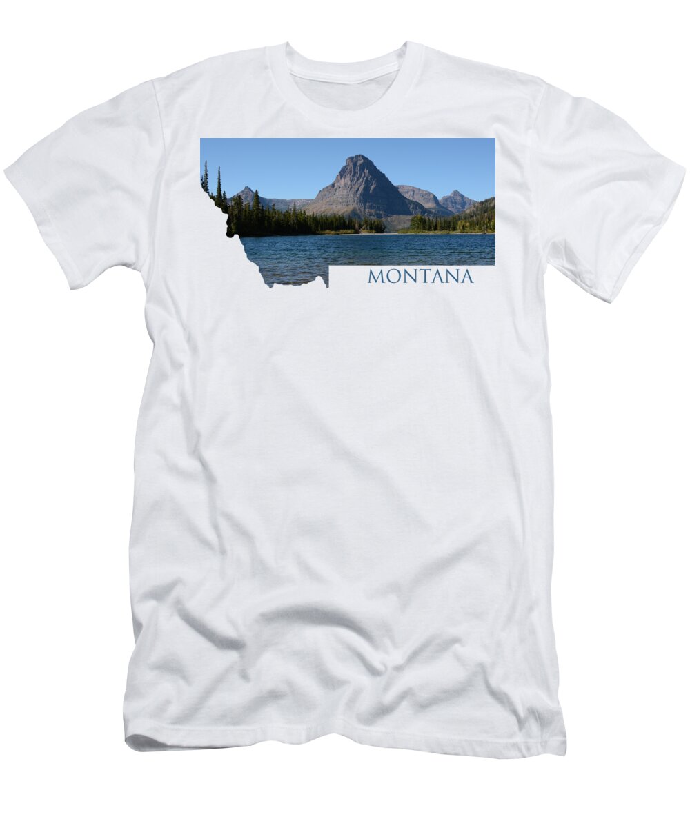 Montana T-Shirt featuring the photograph Montana- Sinopah Mountain by Whispering Peaks Photography