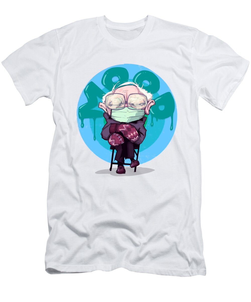 Bernie T-Shirt featuring the drawing Mood Mittens by Ludwig Van Bacon