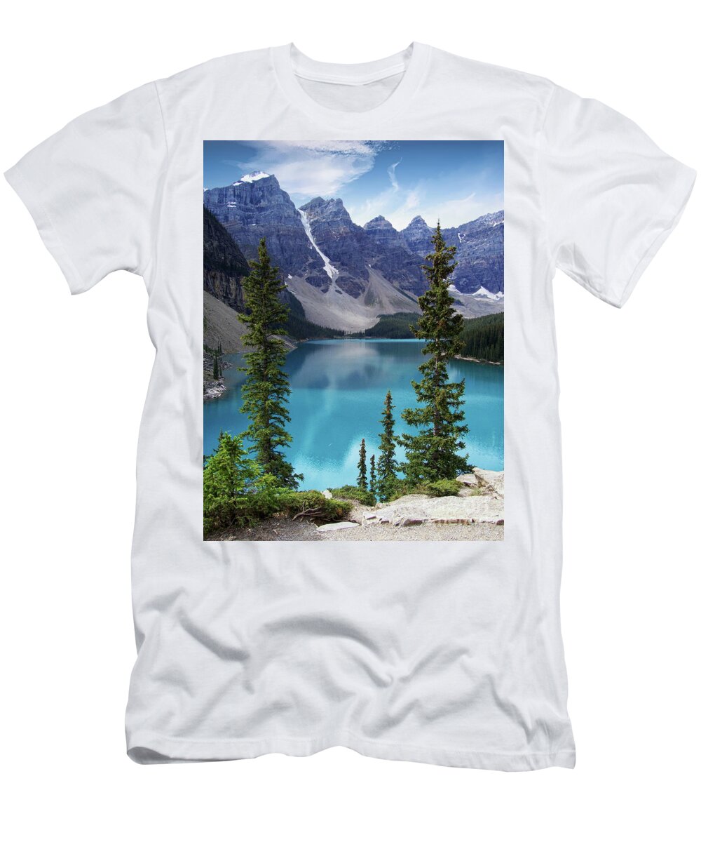 Moraine Lake T-Shirt featuring the photograph Moraine Lake by Lynn Bolt