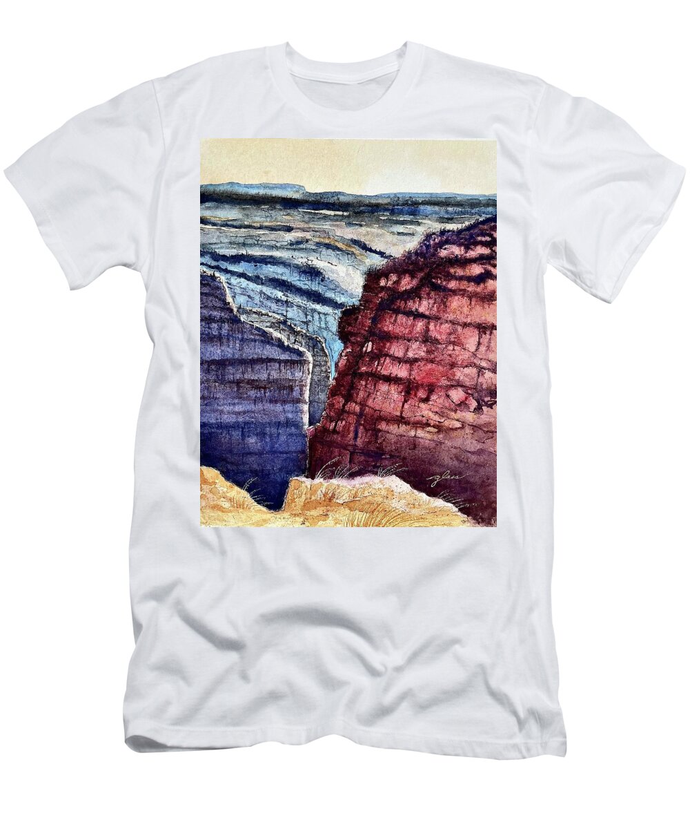 What A Place. Huge T-Shirt featuring the painting Morning at Canyon de Chelly by John Glass