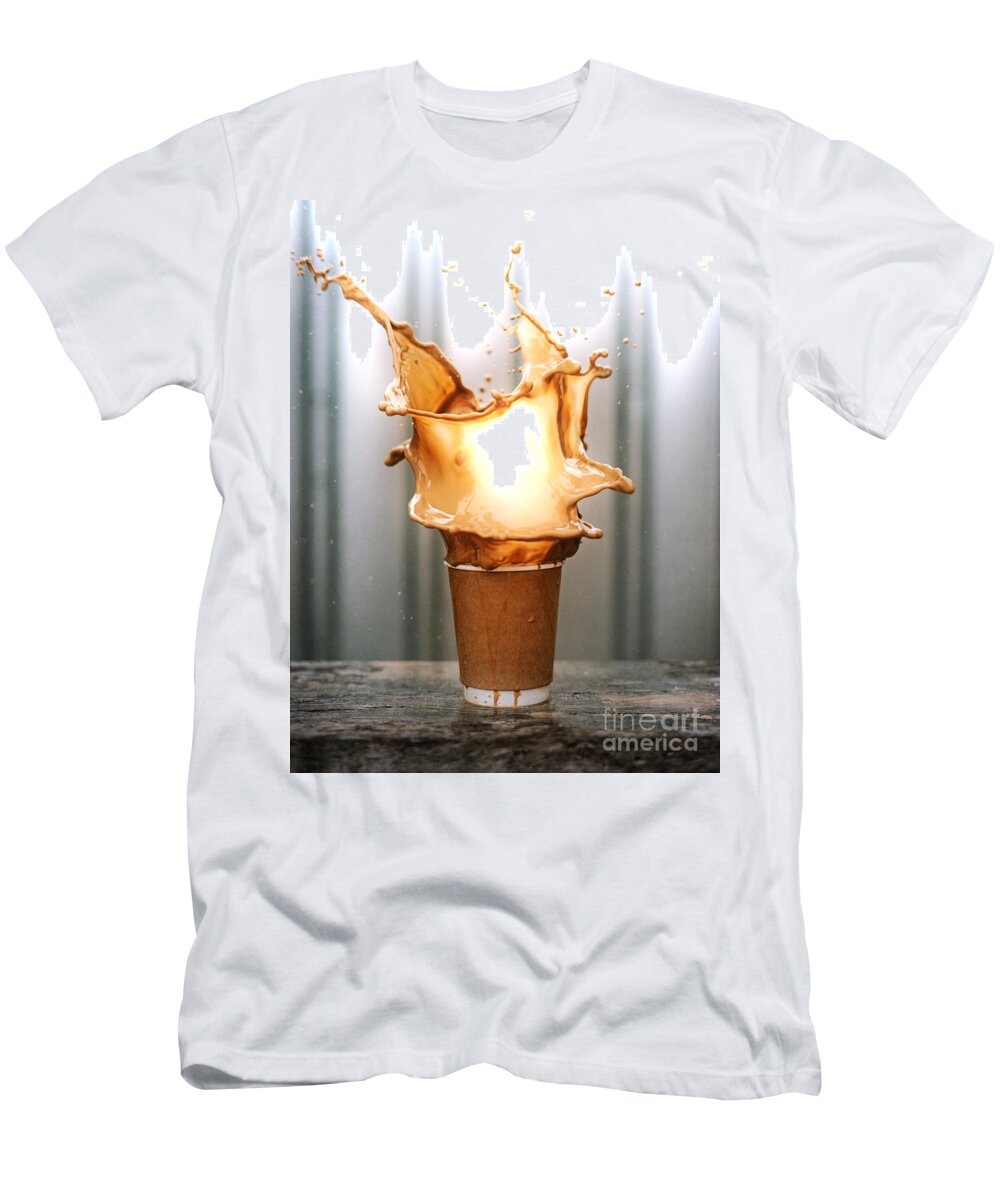 Coffee T-Shirt featuring the digital art Morning Coffee by Phil Perkins