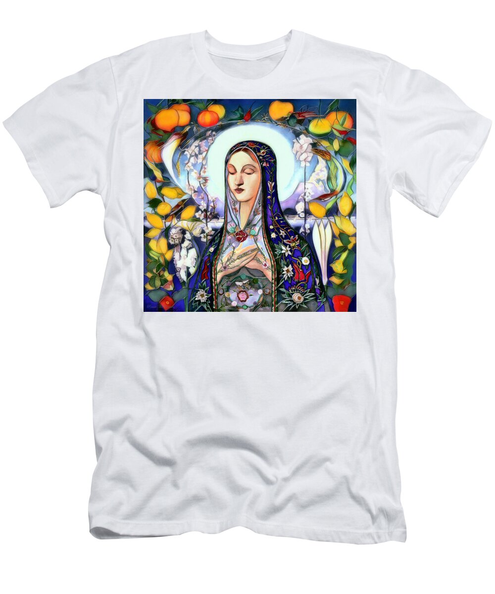 The Virgin Mary T-Shirt featuring the digital art Mother Mary by Pennie McCracken
