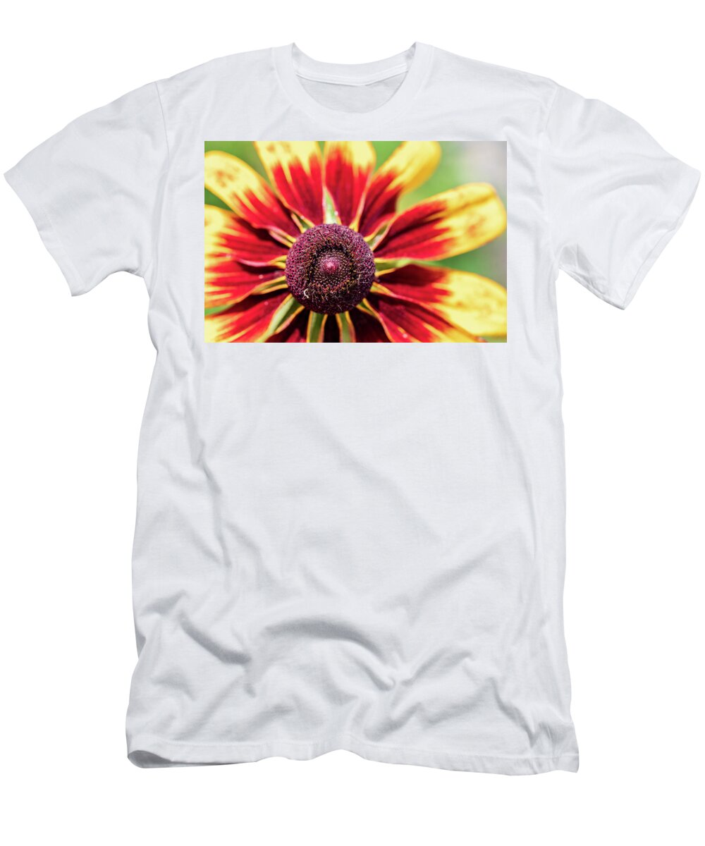 Yellow Flower T-Shirt featuring the photograph Nature Photography Flower Macro by Amelia Pearn