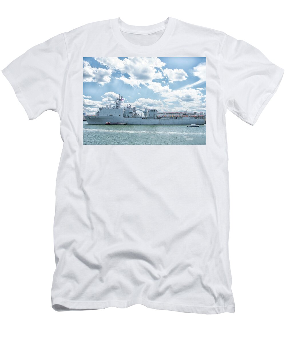 Tall Ship T-Shirt featuring the photograph Naval Ship 41 by Linda Constant