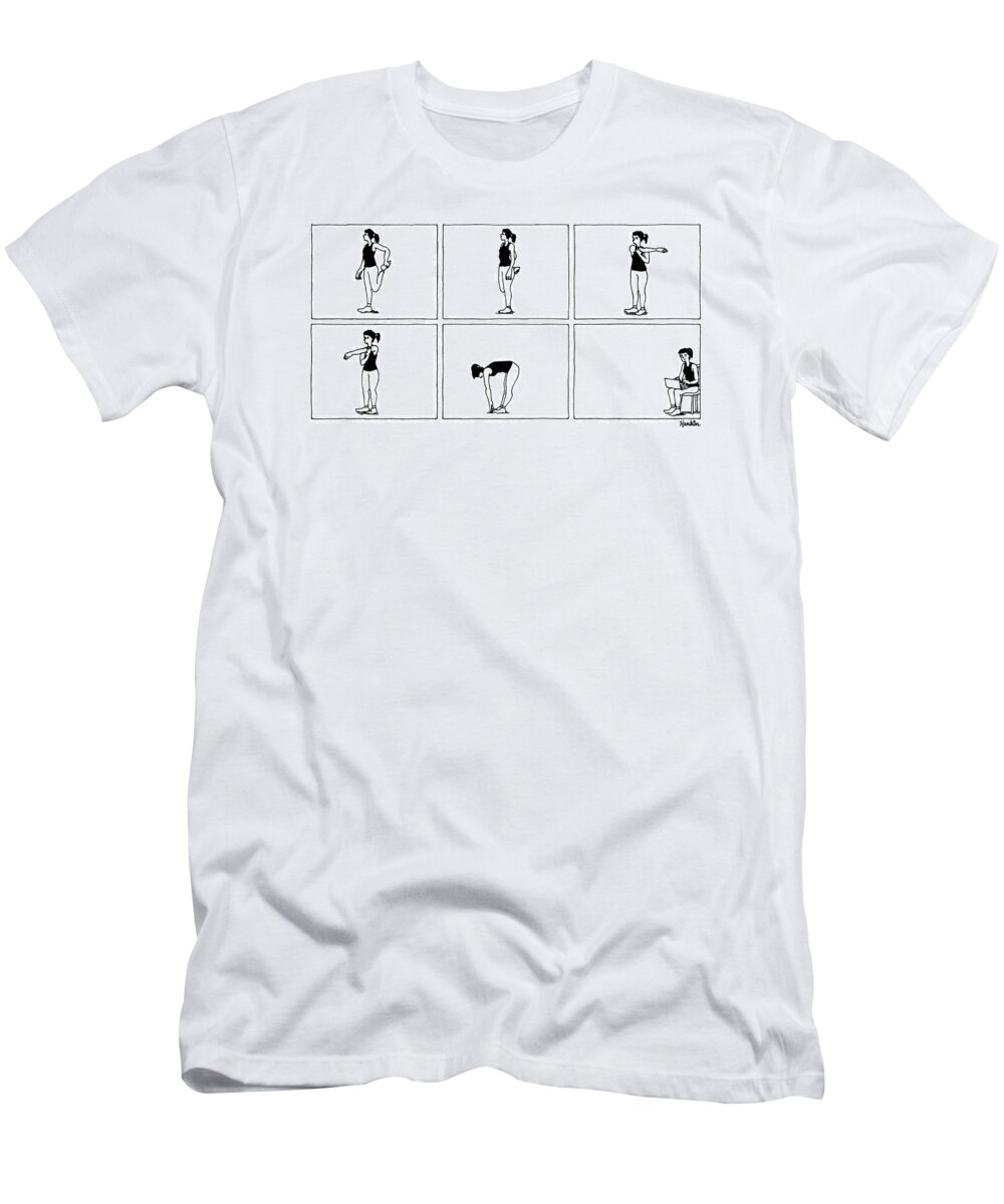 Captionless T-Shirt featuring the drawing New Yorker August 31, 2020 by Charlie Hankin