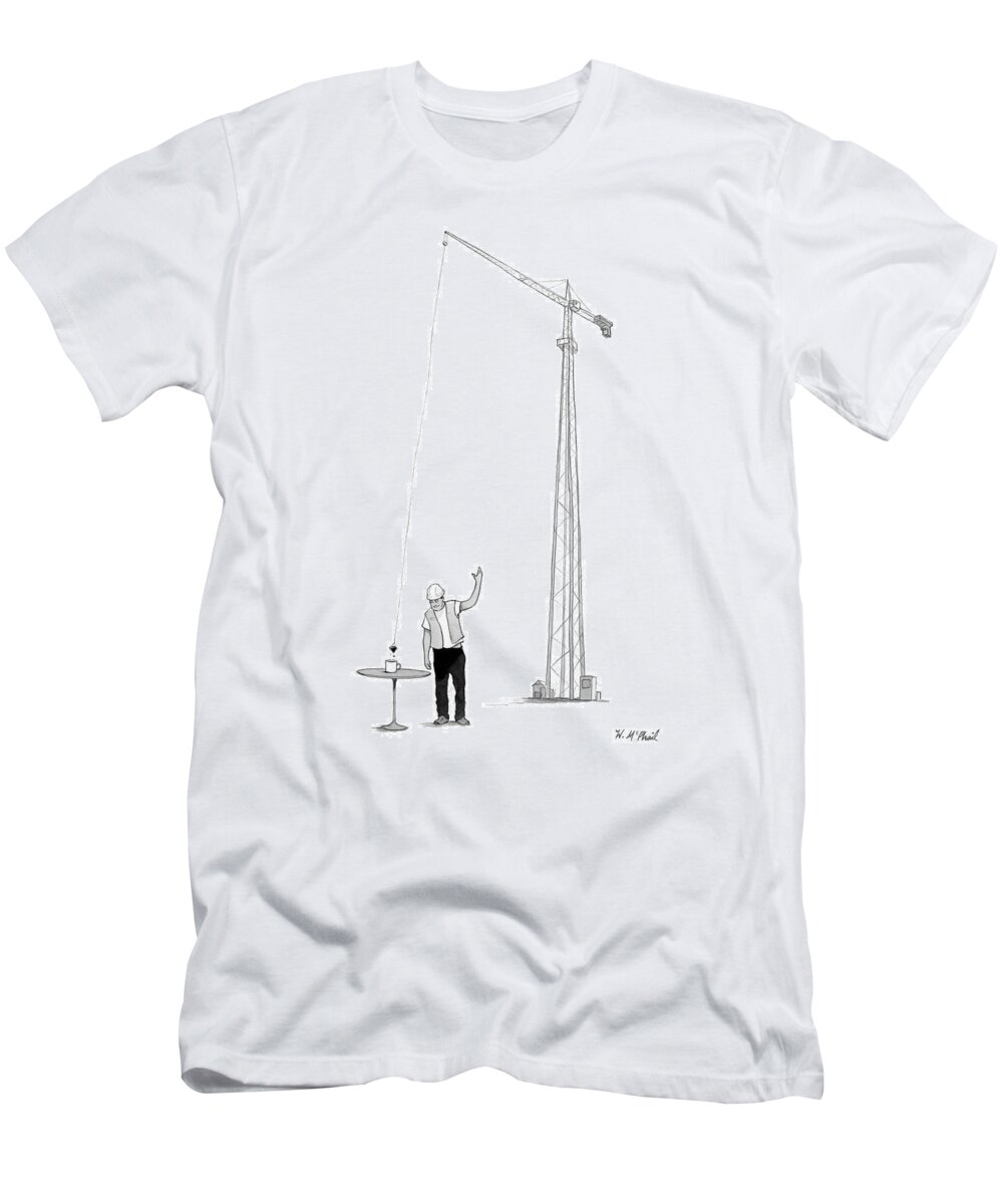Captionless T-Shirt featuring the drawing New Yorker July 26, 2021 by Will McPhail