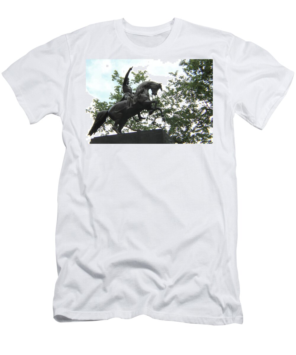 New York T-Shirt featuring the photograph NY Statue by Kenneth Pope