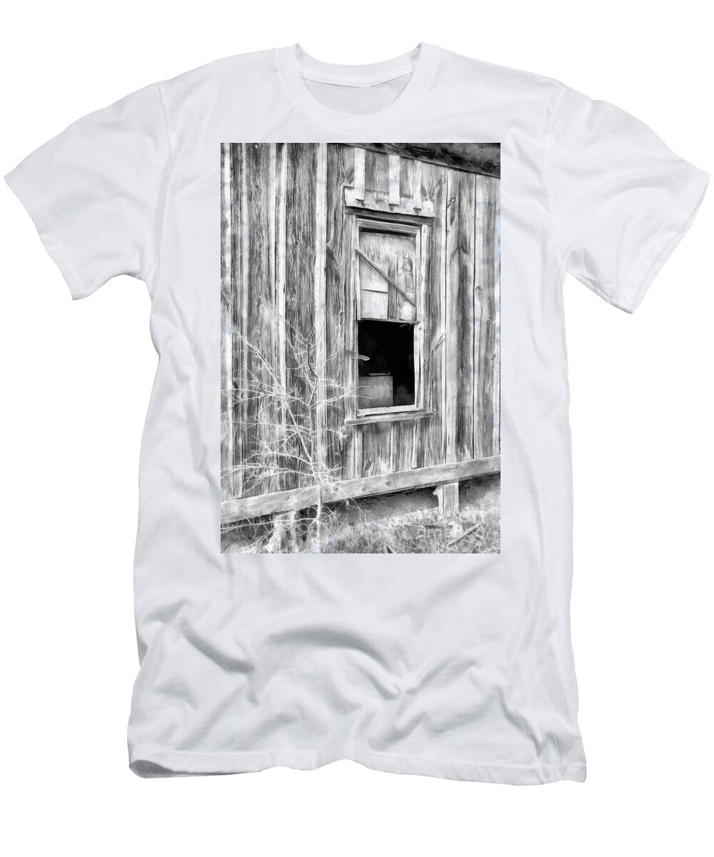 Window T-Shirt featuring the photograph Old building detail #2 by Fran Woods
