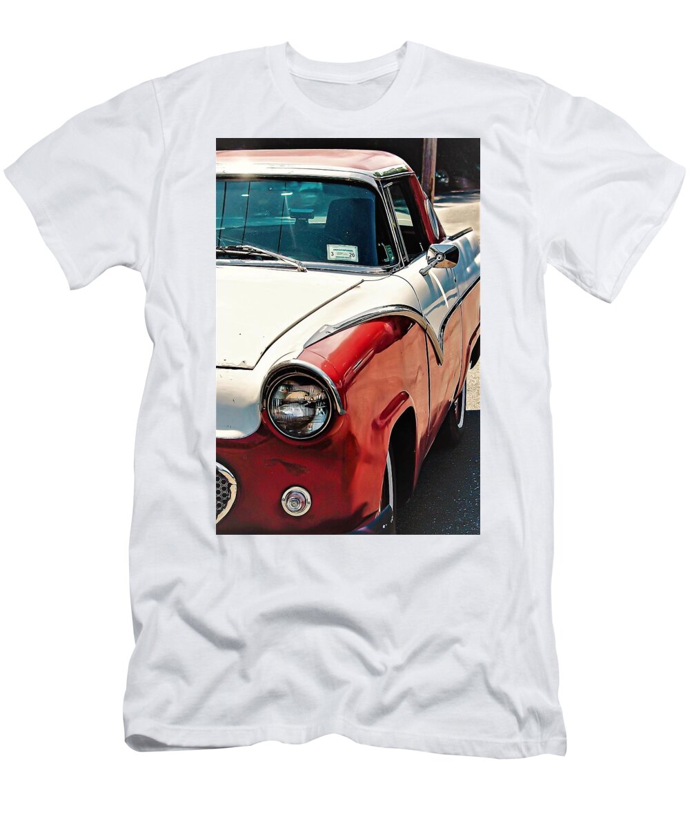 Old Car Red Metal T-Shirt featuring the photograph Old Car by John Linnemeyer