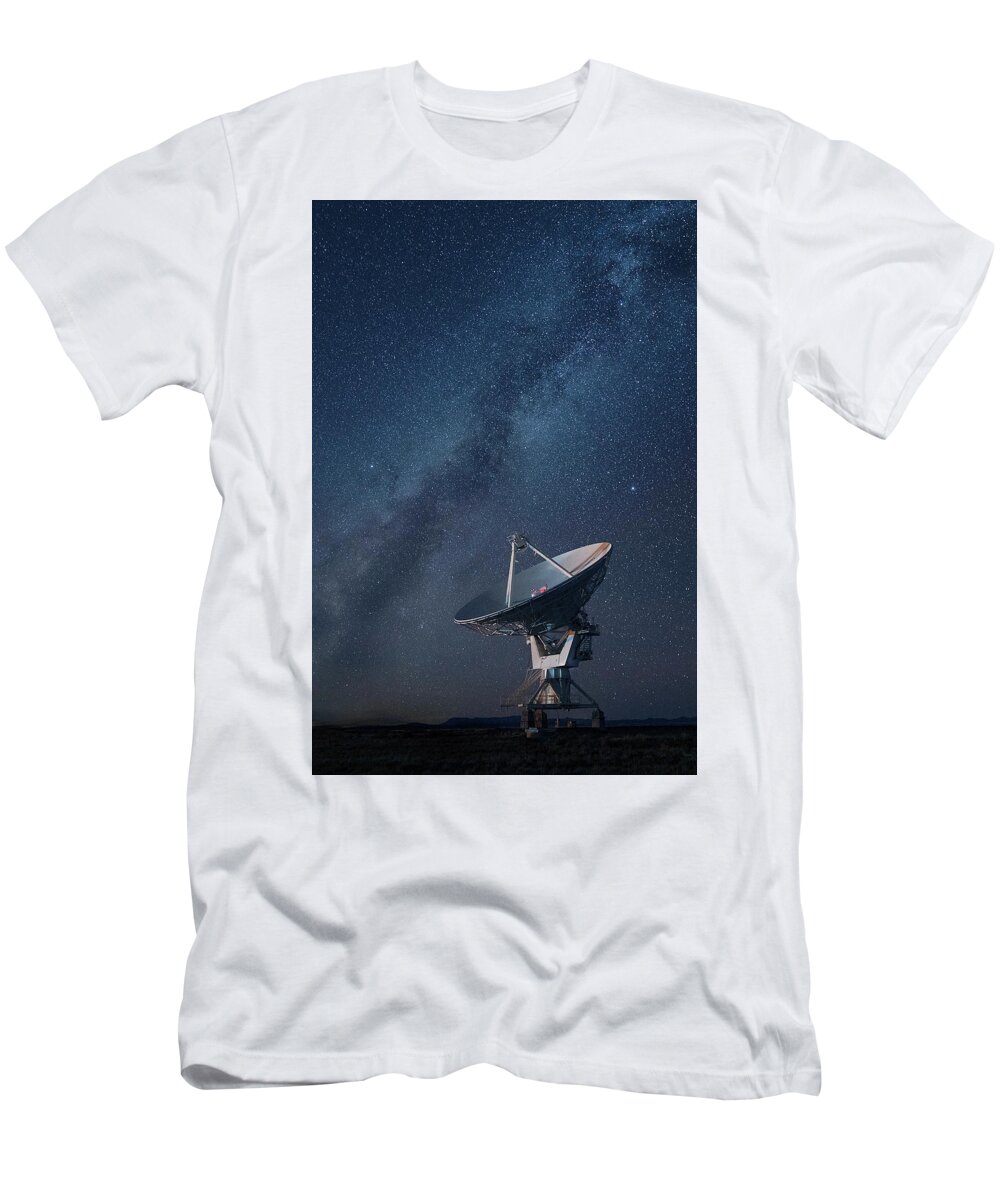 Array T-Shirt featuring the photograph One Array and Milky Way by Art Cole