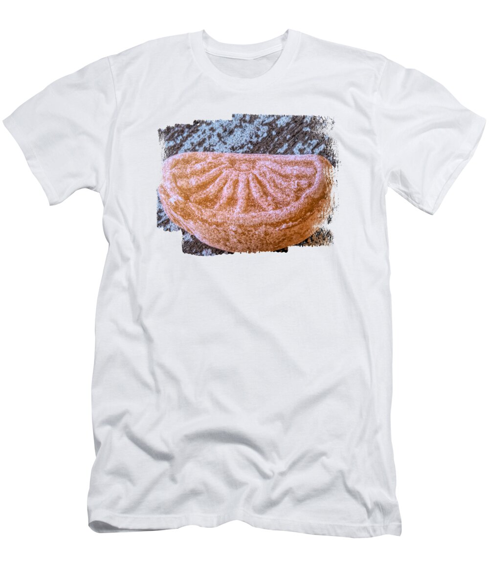 Hard Candy T-Shirt featuring the photograph Orange Citrus Hard Candy Macro by Elisabeth Lucas