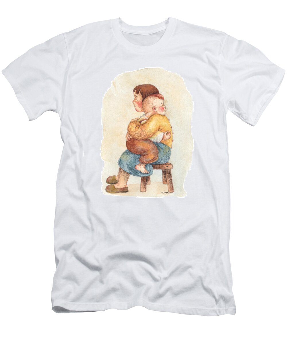 Soosh T-Shirt featuring the drawing Sister by Soosh