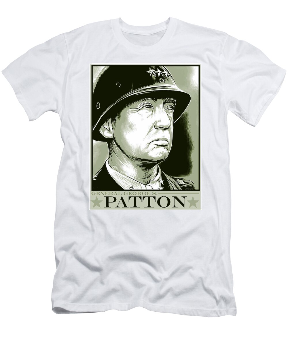 General George S. Patton T-Shirt featuring the mixed media Patton by Greg Joens