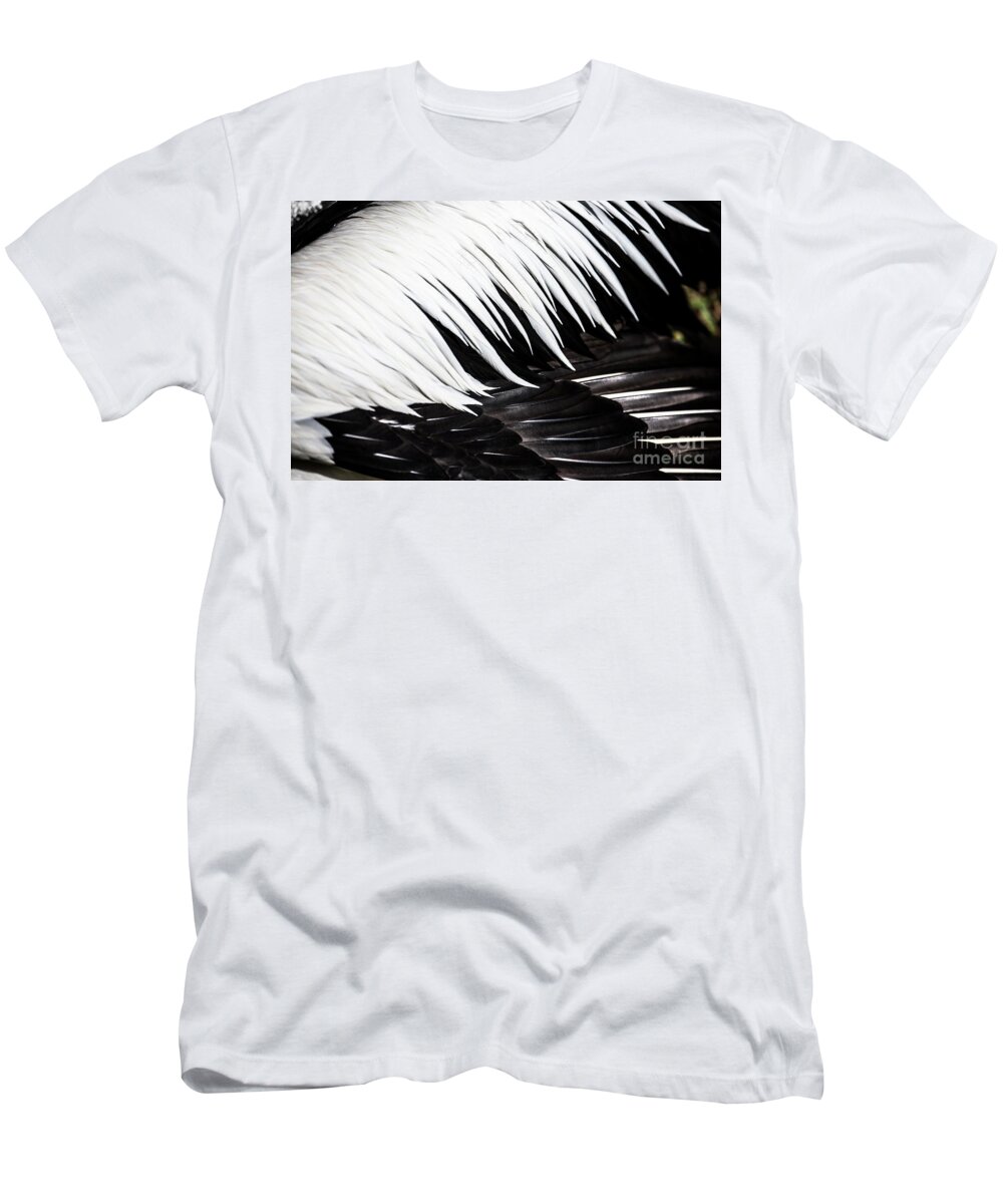Feathers T-Shirt featuring the photograph Pelican feathers by Sheila Smart Fine Art Photography