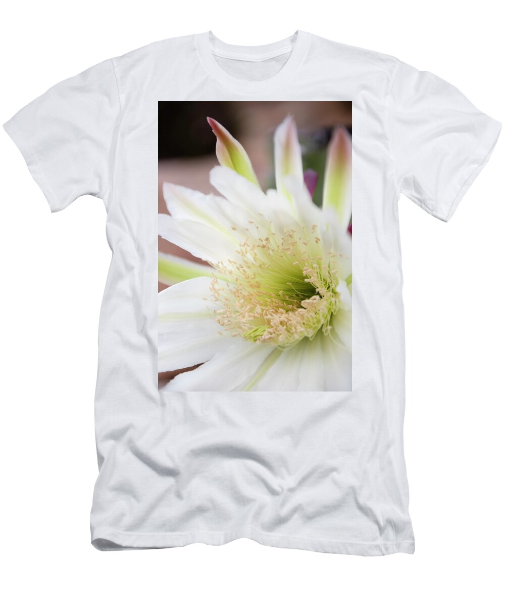 San T-Shirt featuring the photograph Peruvian Apple Cactus In Bloom by William Dunigan